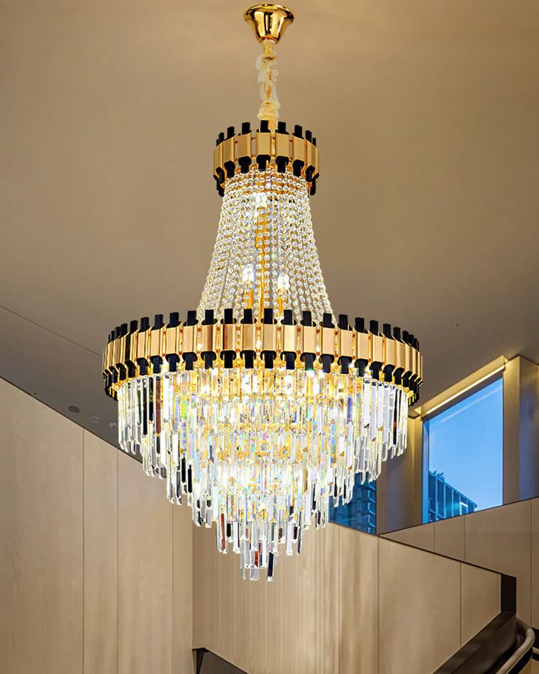 Merlin Tiered Gold Crystal Chandelier - Image 5