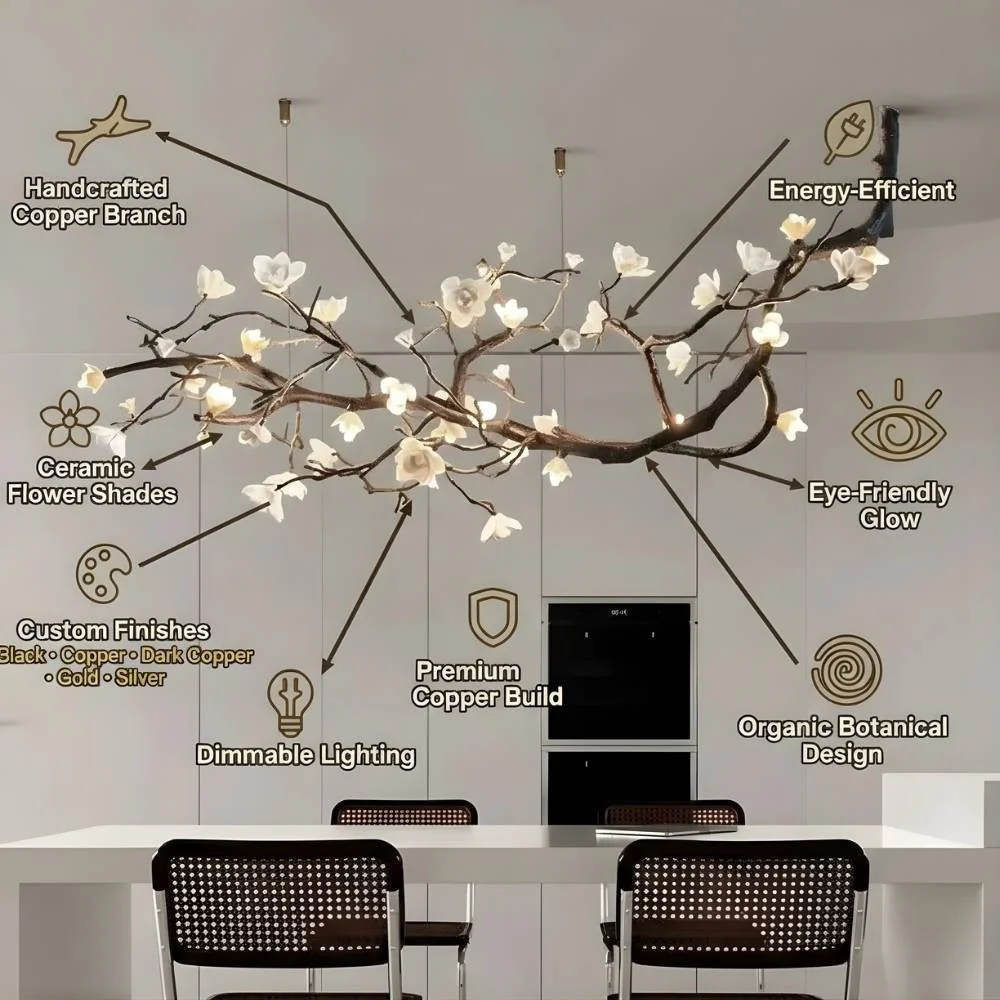 Wanos Crystal Flower Tree Branch Chandelier - Image 9