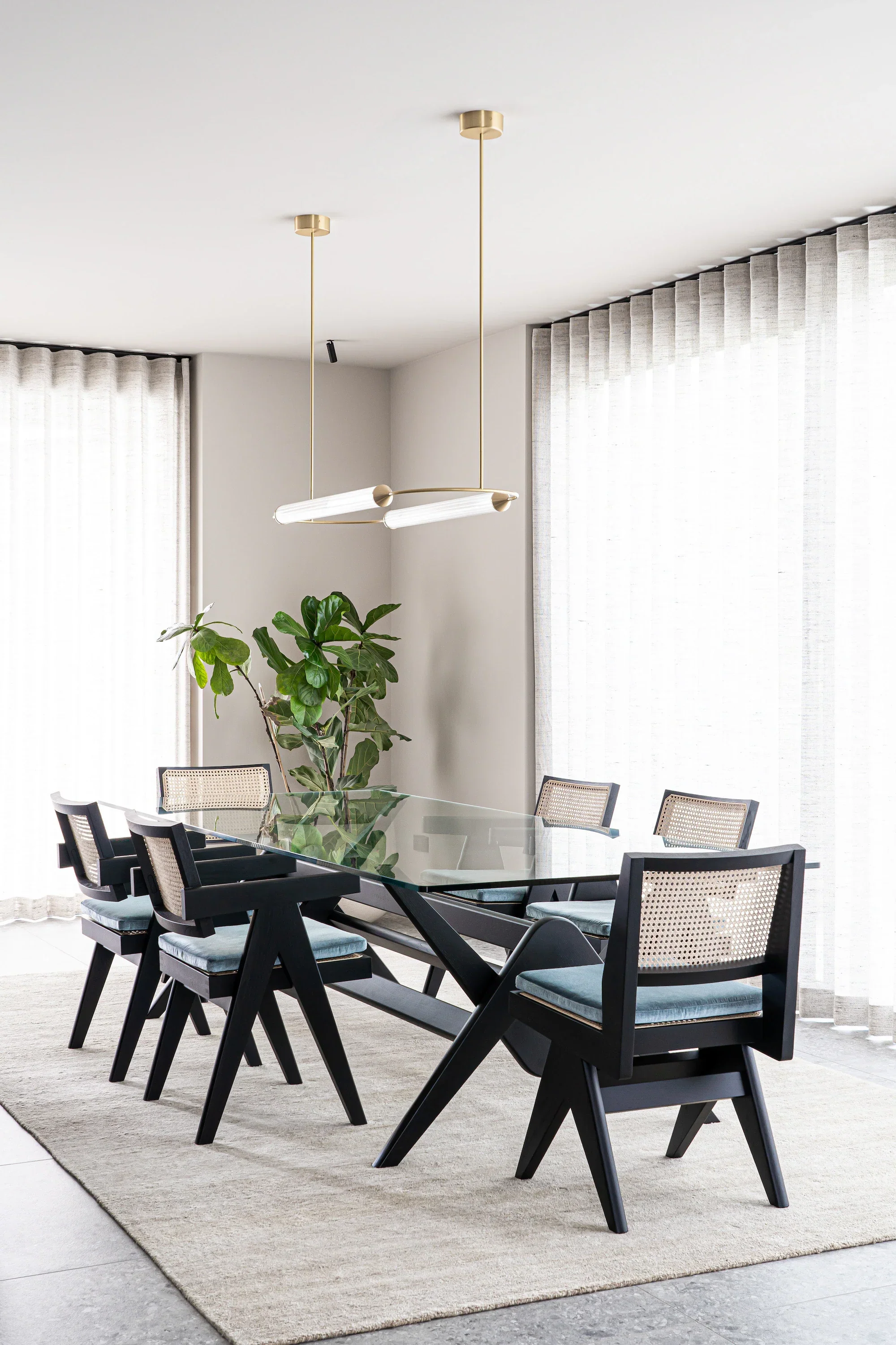 Minimalism Brass Ellipse Horizontal LED Chandelier for Kitchen Island/Dining Room - Image 12