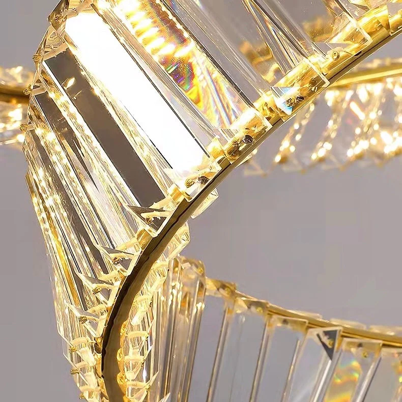Ring Crystal Chandelier Luxury Living/ Dining Room Ceiling Lamp Bedroom Light - Image 12