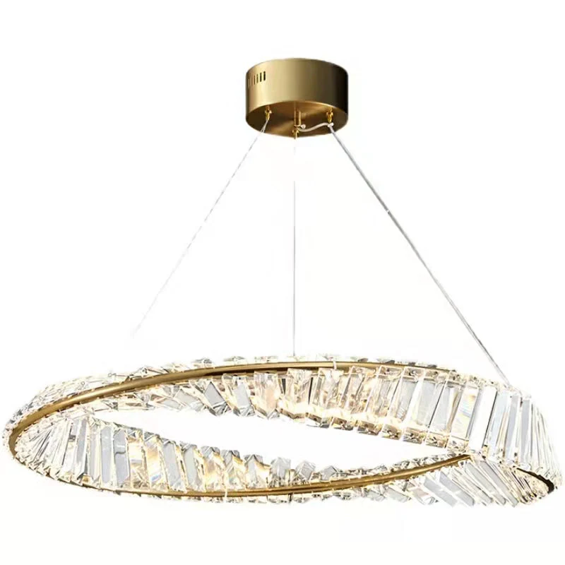 Ring Crystal Chandelier Luxury Living/ Dining Room Ceiling Lamp Bedroom Light - Image 14