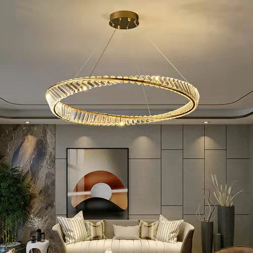 Ring Crystal Chandelier Luxury Living/ Dining Room Ceiling Lamp Bedroom Light - Image 17
