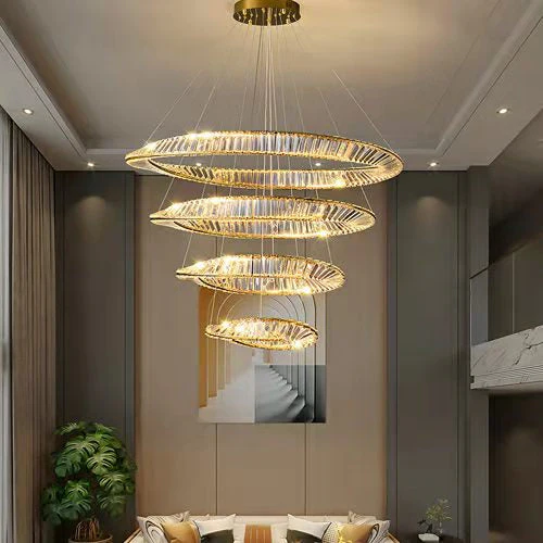 Ring Crystal Chandelier Luxury Living/ Dining Room Ceiling Lamp Bedroom Light - Image 18