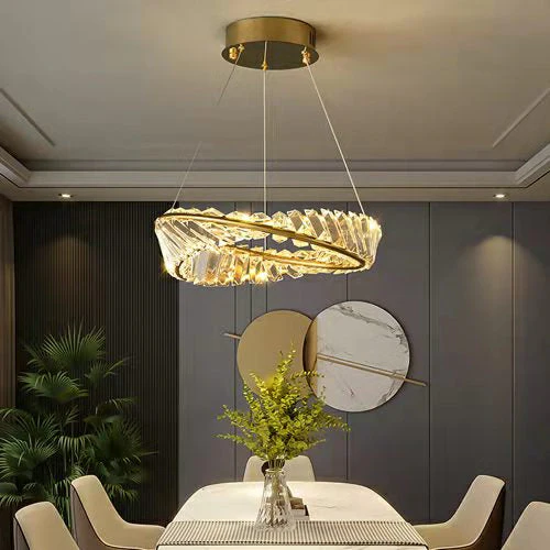 Ring Crystal Chandelier Luxury Living/ Dining Room Ceiling Lamp Bedroom Light - Image 19