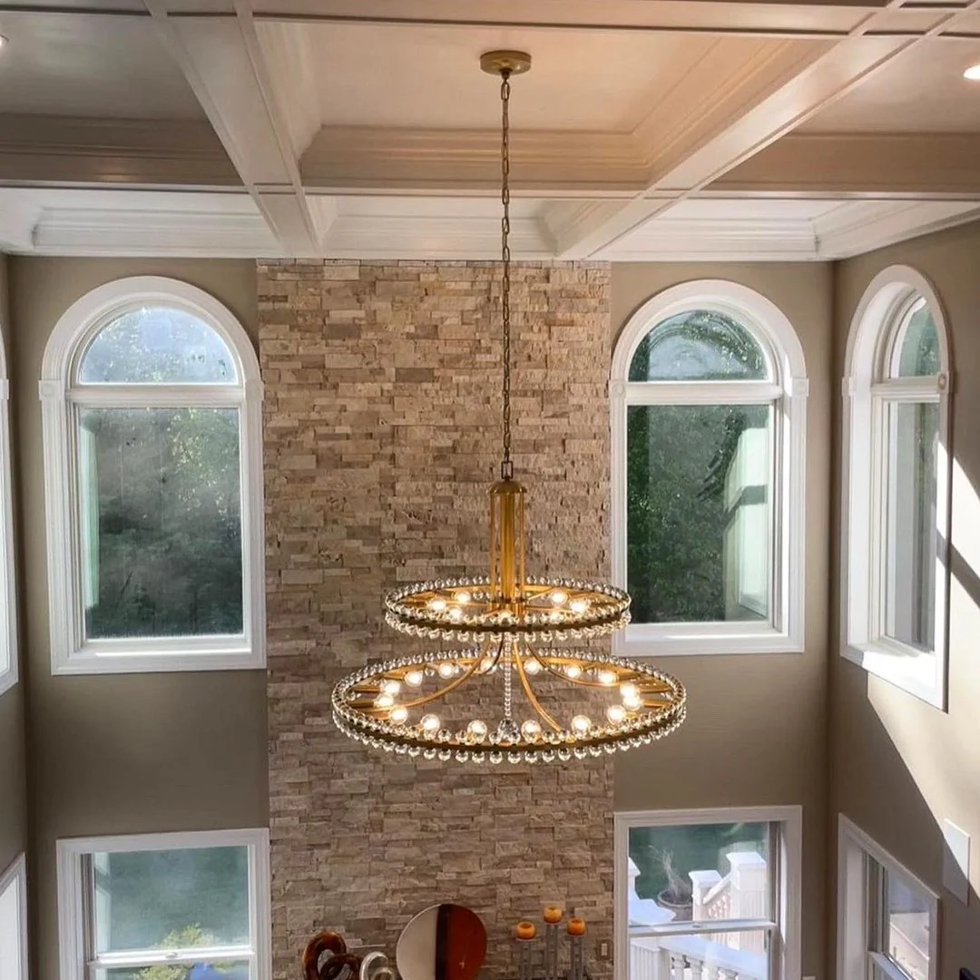 Modern 2/3 Ring Glass Ball Chandelier for Low-ceiling - Image 12