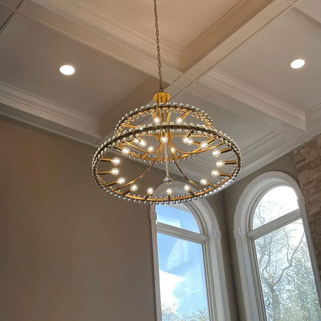 Modern 2/3 Ring Glass Ball Chandelier for Low-ceiling - Image 3