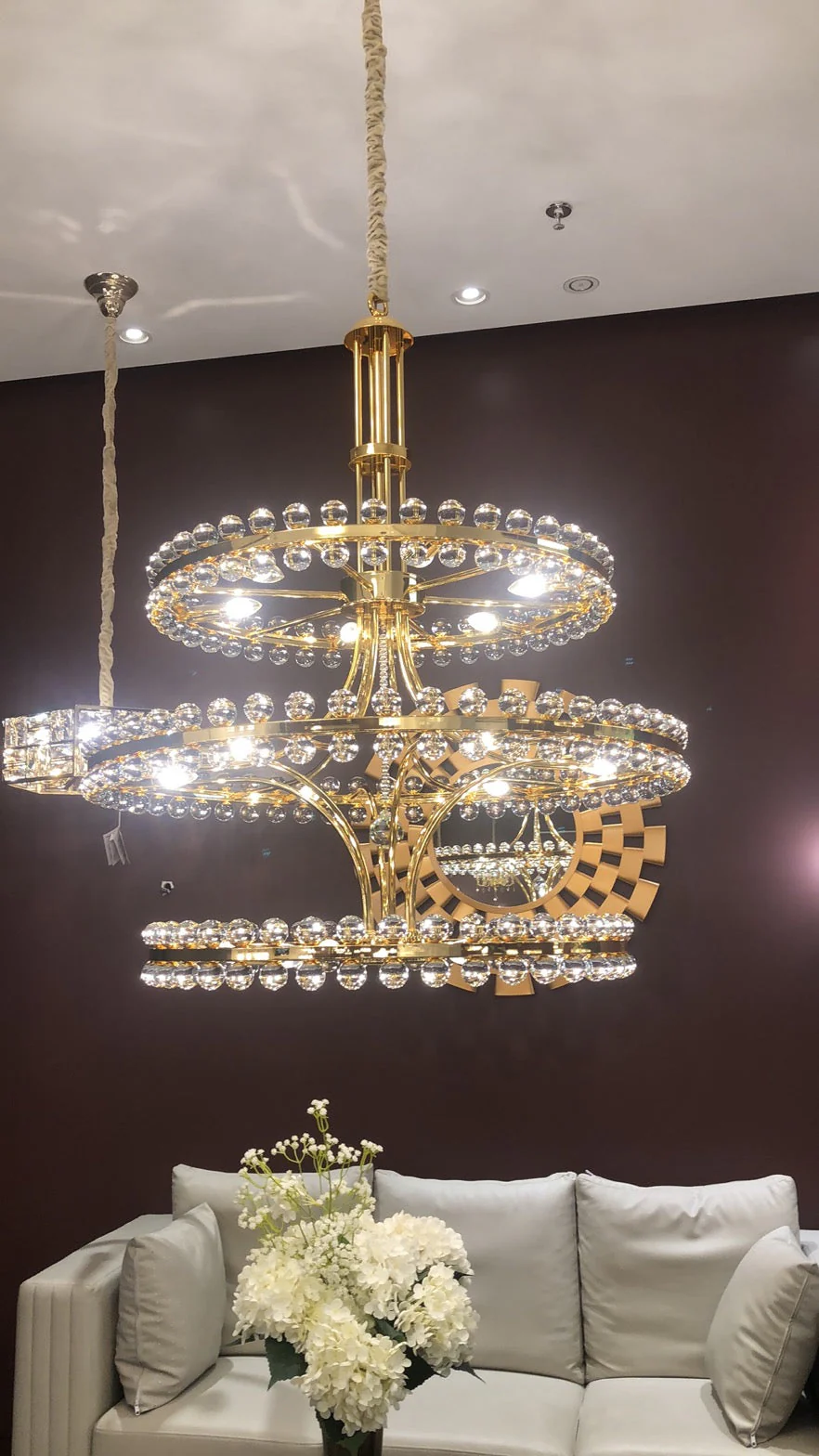 Modern 2/3 Ring Glass Ball Chandelier for Low-ceiling - Image 5