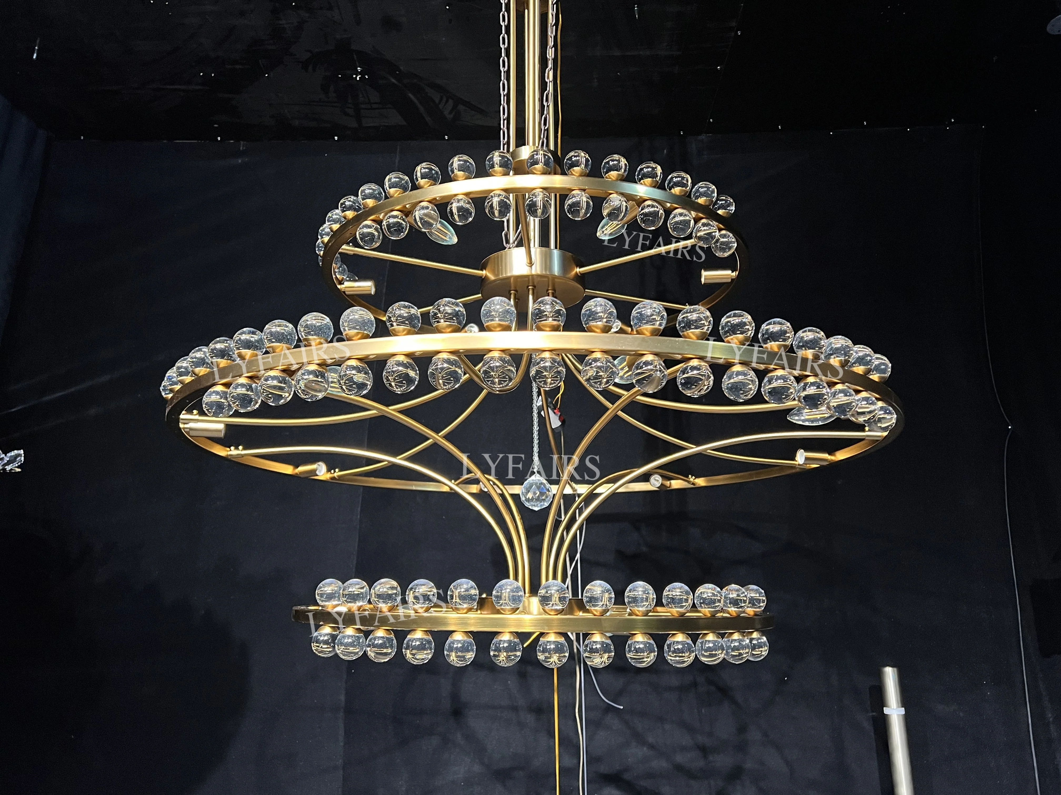 Modern 2/3 Ring Glass Ball Chandelier for Low-ceiling - Image 6