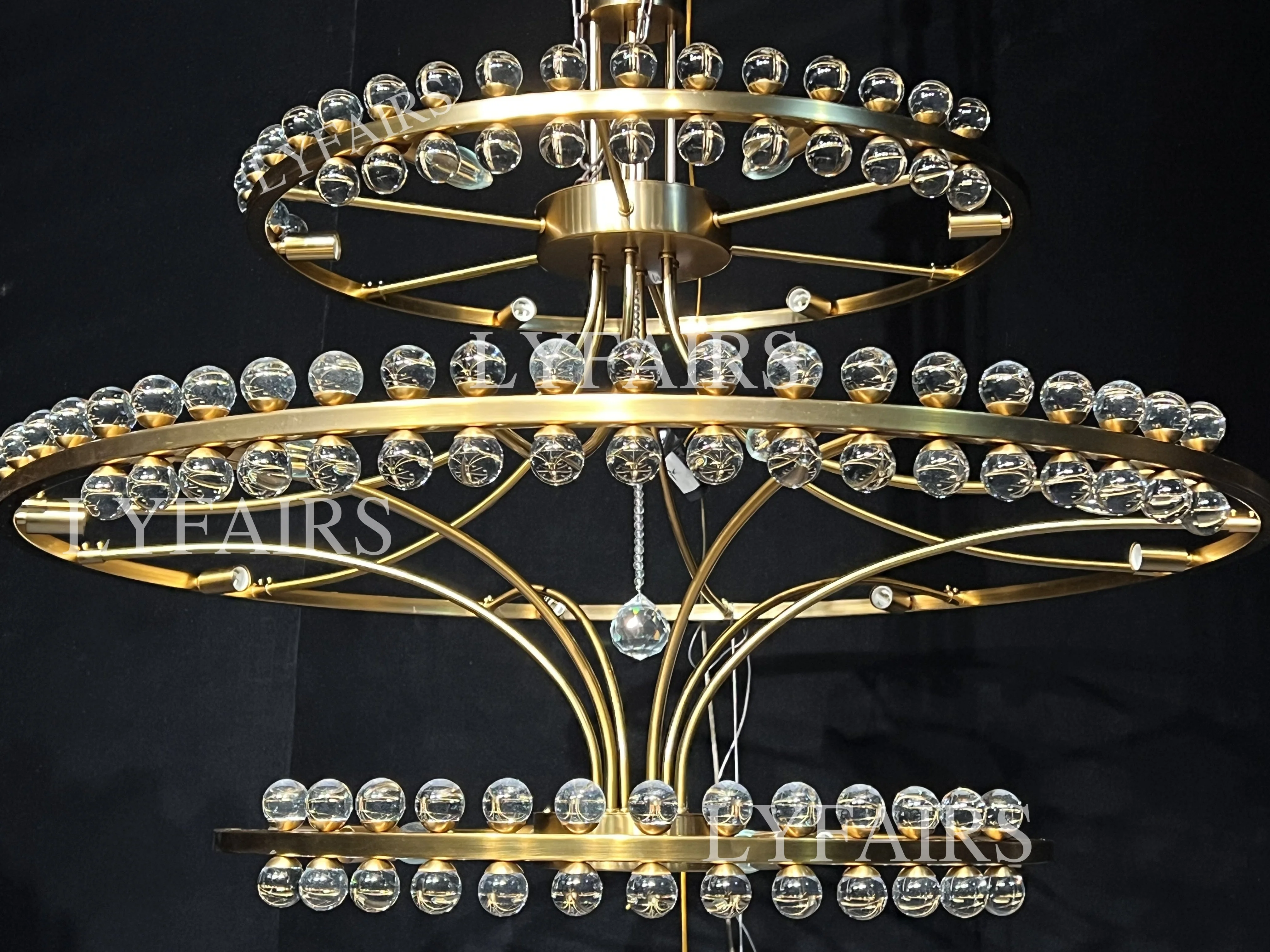 Modern 2/3 Ring Glass Ball Chandelier for Low-ceiling - Image 7