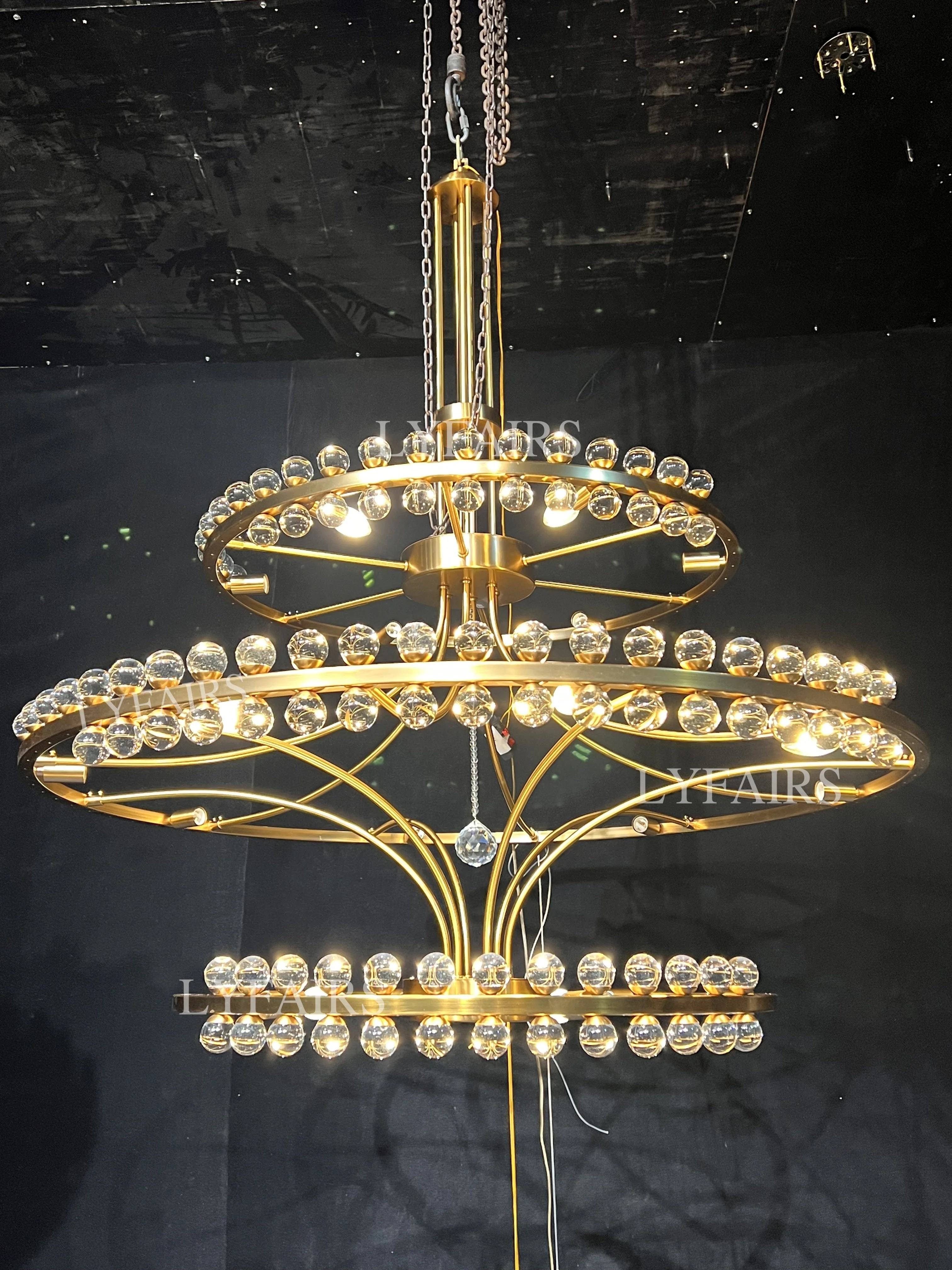 Modern 2/3 Ring Glass Ball Chandelier for Low-ceiling - Image 8