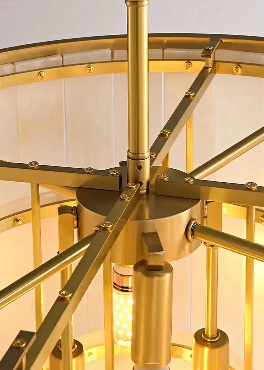 Modern Alabaster Tiered Chandelier - Image 10