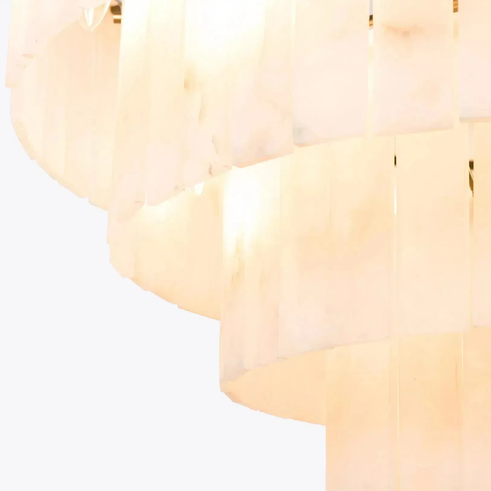 Modern Alabaster Tiered Chandelier - Image 11
