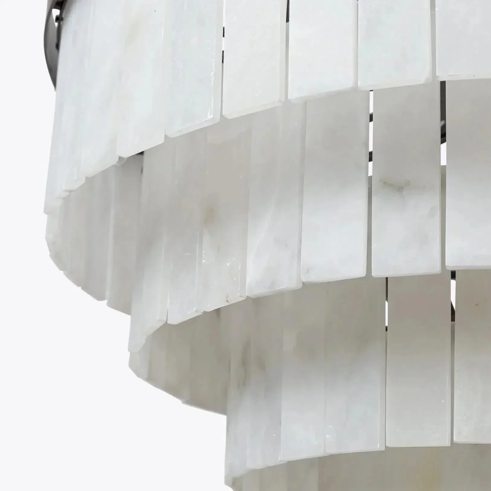 Modern Alabaster Tiered Chandelier - Image 2