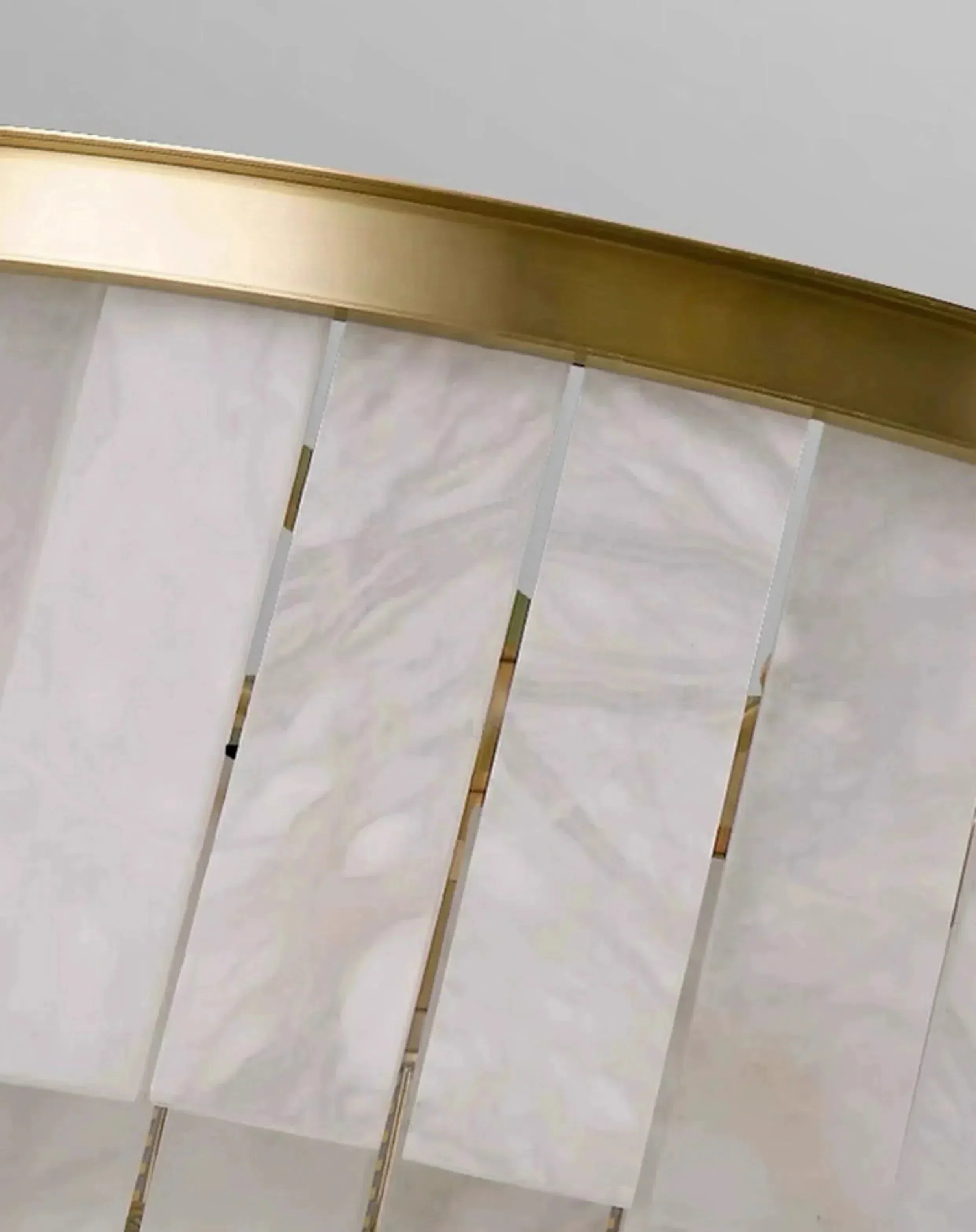 Modern Alabaster Tiered Chandelier - Image 3