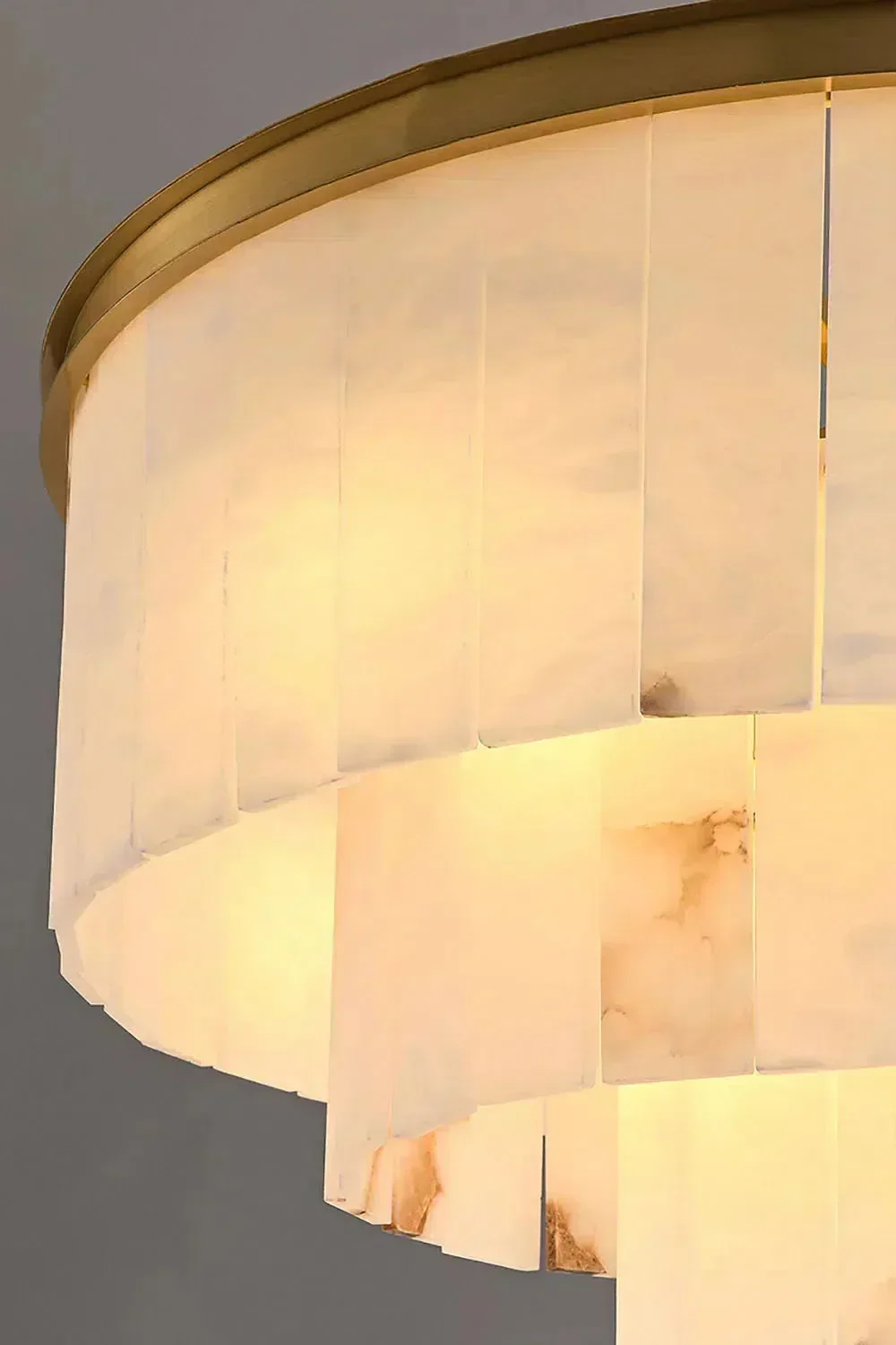 Modern Alabaster Tiered Chandelier - Image 9