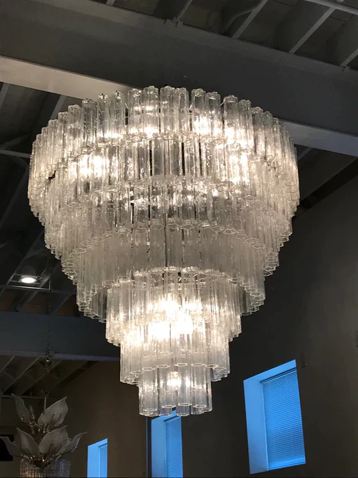 Modern Art Design 3/4/5/7-Tier Hand-blown Glass Tiered Chandelier - Image 4
