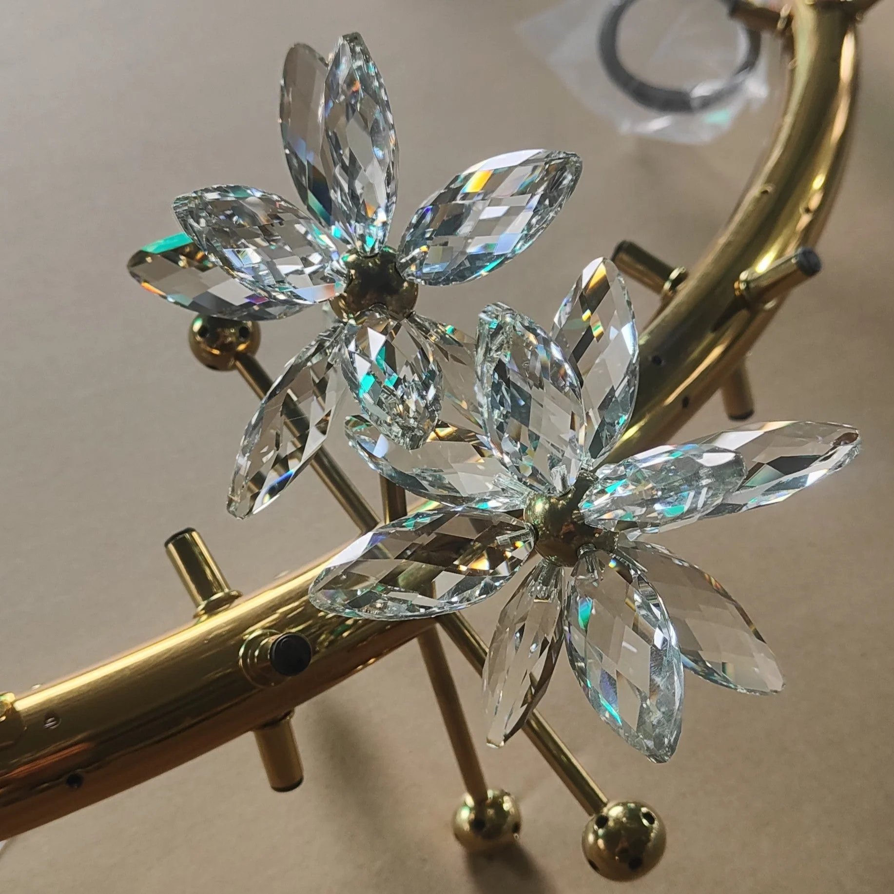 Modern Art Design Round Crystal Flower Chandelier for Bedroom/Living Room - Image 6