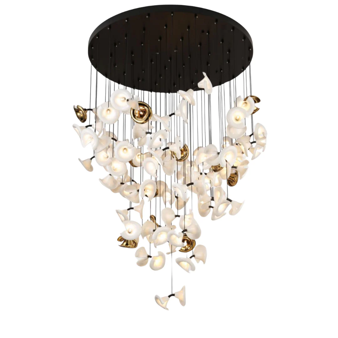 Modern Art Petunia Chandelier for Staircase/Foyer/Living Room - Image 2