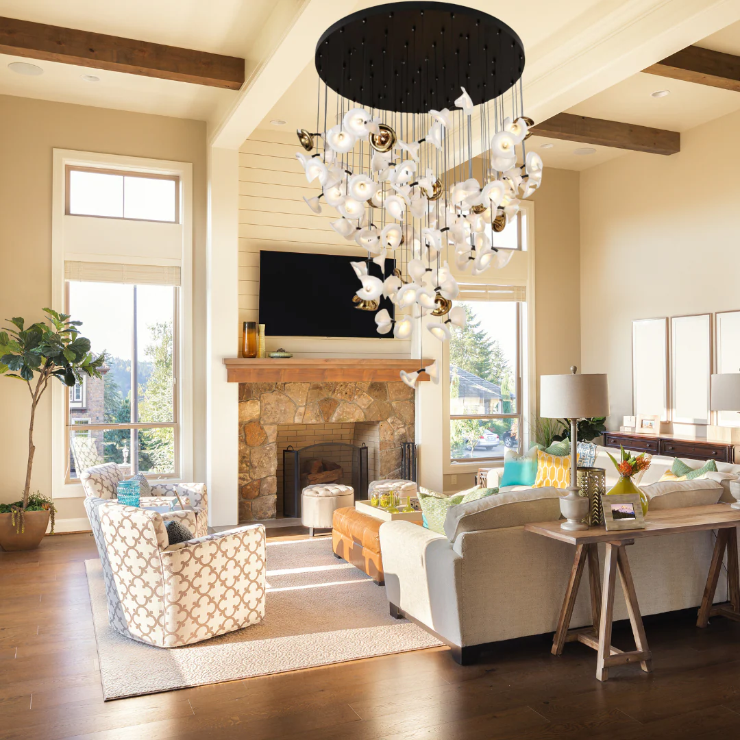 Modern Art Petunia Chandelier for Staircase/Foyer/Living Room - Image 9