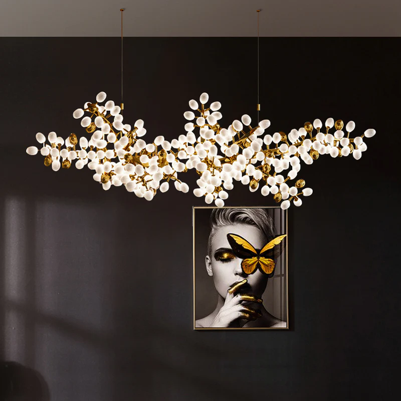 Modern Artistic Linear Elegant Grape Extra Large Branch Chandelier - Image 3
