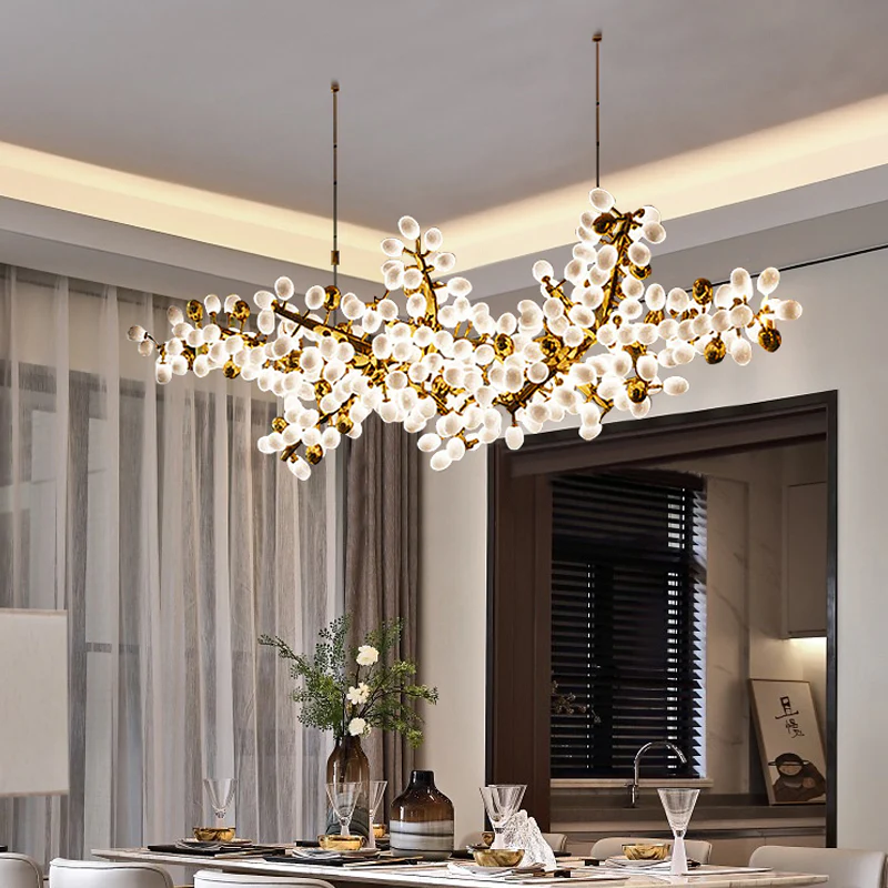 Modern Artistic Linear Elegant Grape Extra Large Branch Chandelier - Image 4