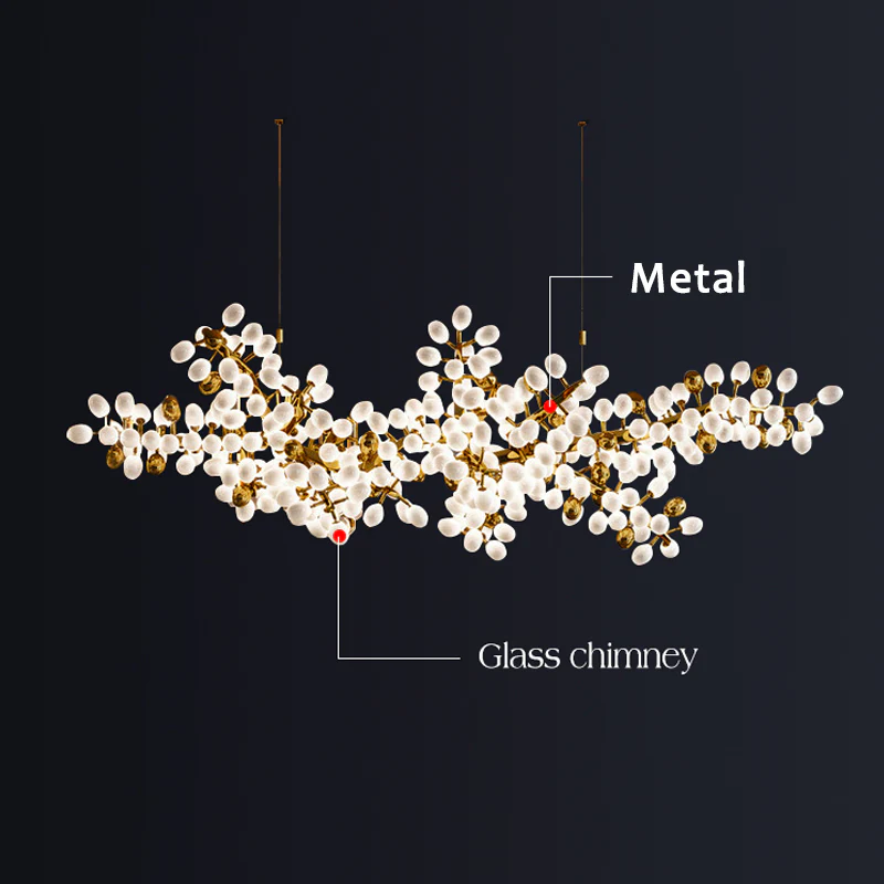 Modern Artistic Linear Elegant Grape Extra Large Branch Chandelier - Image 6