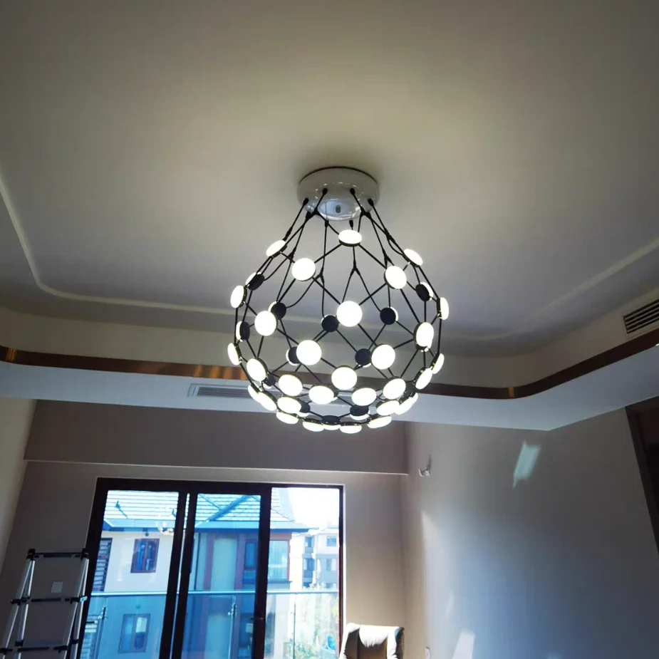 Modern Basket Chandelier for Living/Dining Room - Image 4