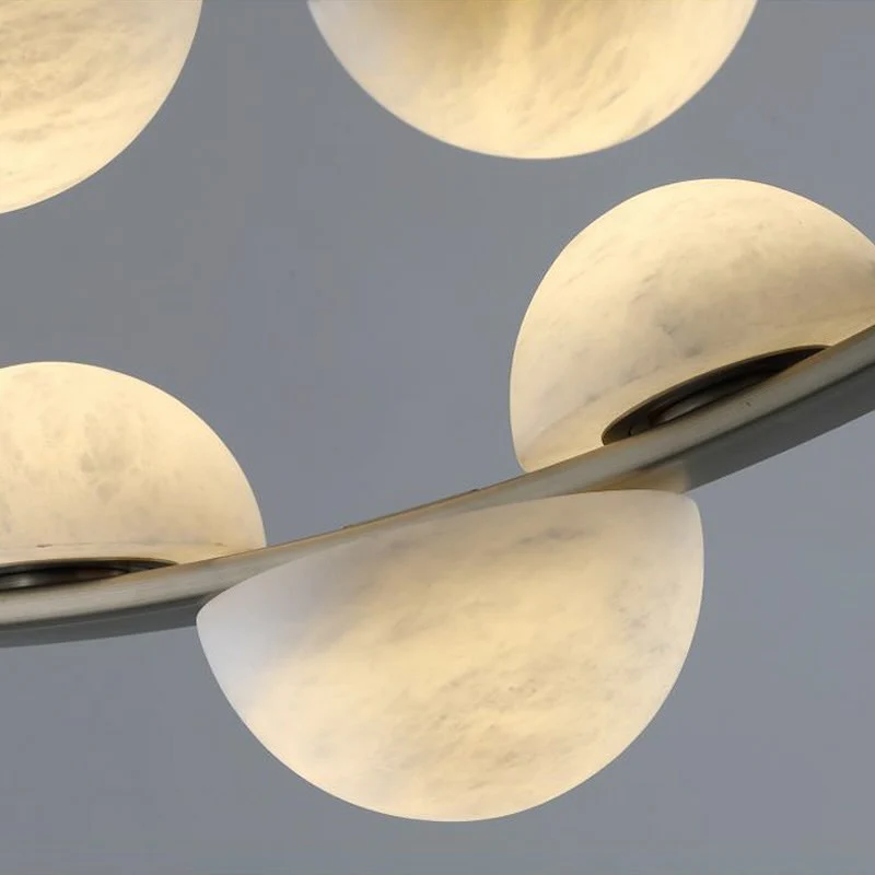 Modern Belt Alabaster Drops LED Chandelier - Image 5
