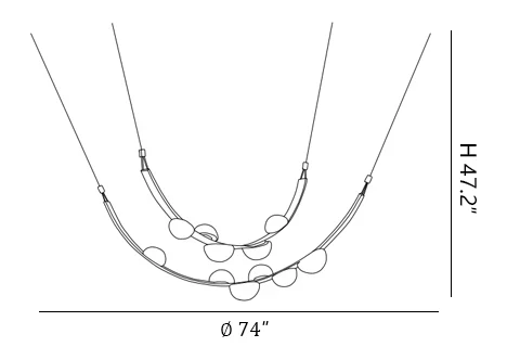 Modern Belt Alabaster Drops LED Chandelier - Image 6