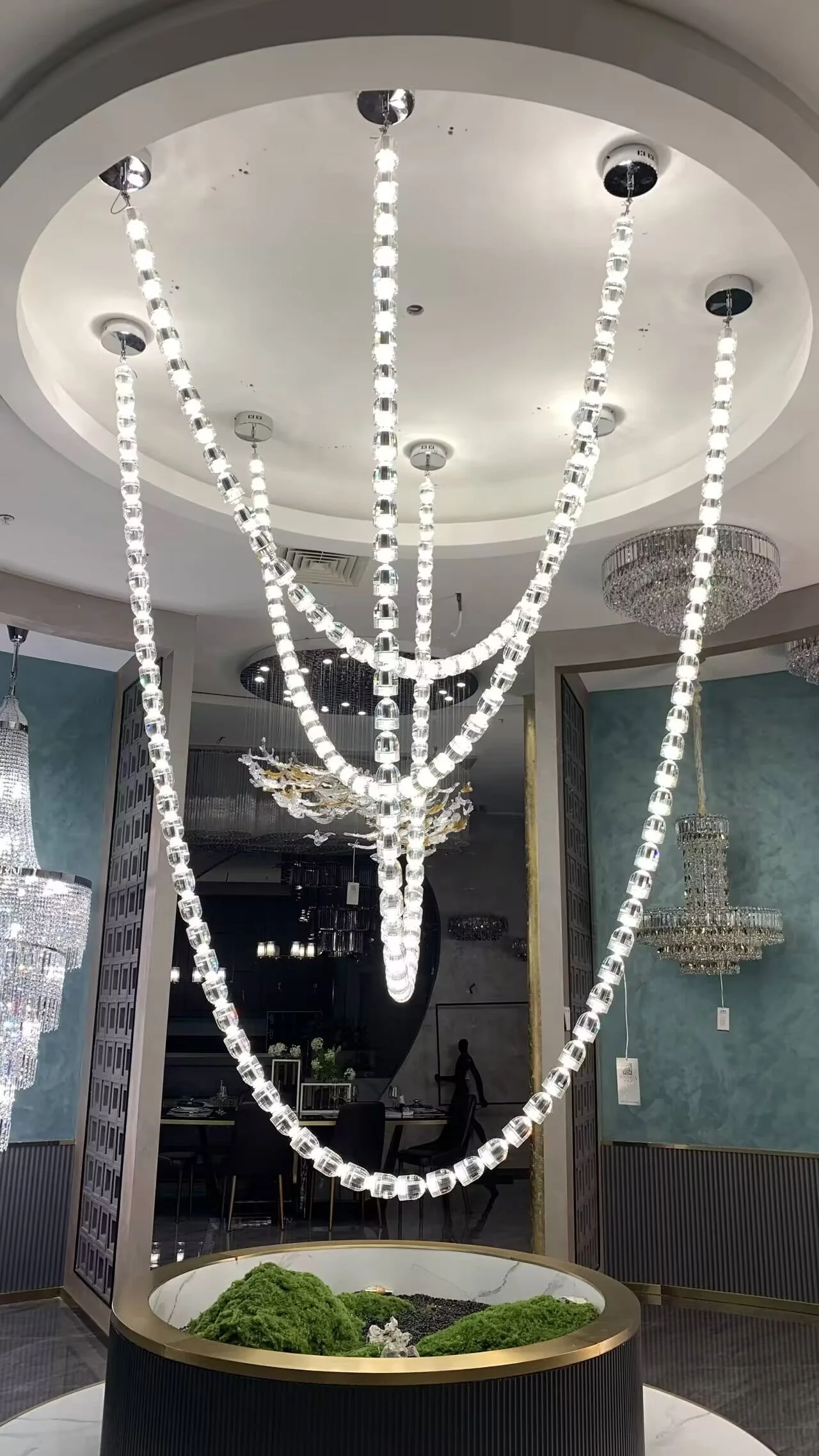 Modern Crystal Bullet  Necklace Chain Chandelier for Living Room/Staircase/Foyer/Hotel/Restaurant - Image 10