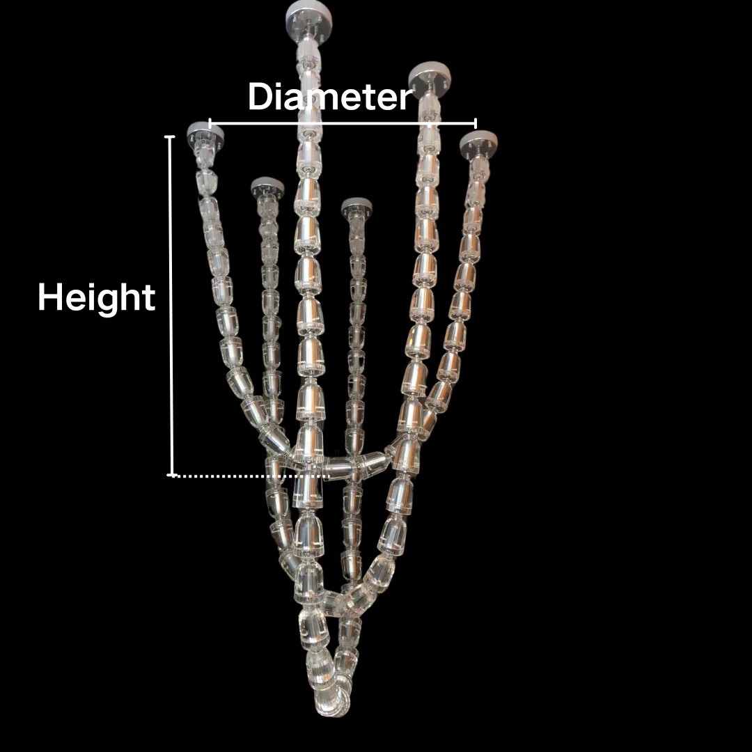 Modern Crystal Bullet  Necklace Chain Chandelier for Living Room/Staircase/Foyer/Hotel/Restaurant - Image 12