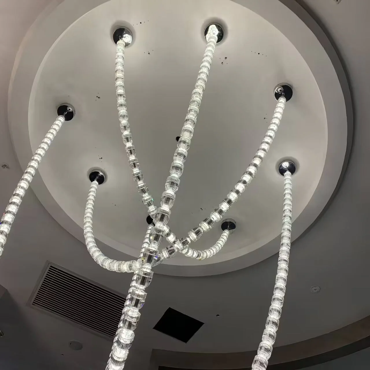 Modern Crystal Bullet  Necklace Chain Chandelier for Living Room/Staircase/Foyer/Hotel/Restaurant - Image 2