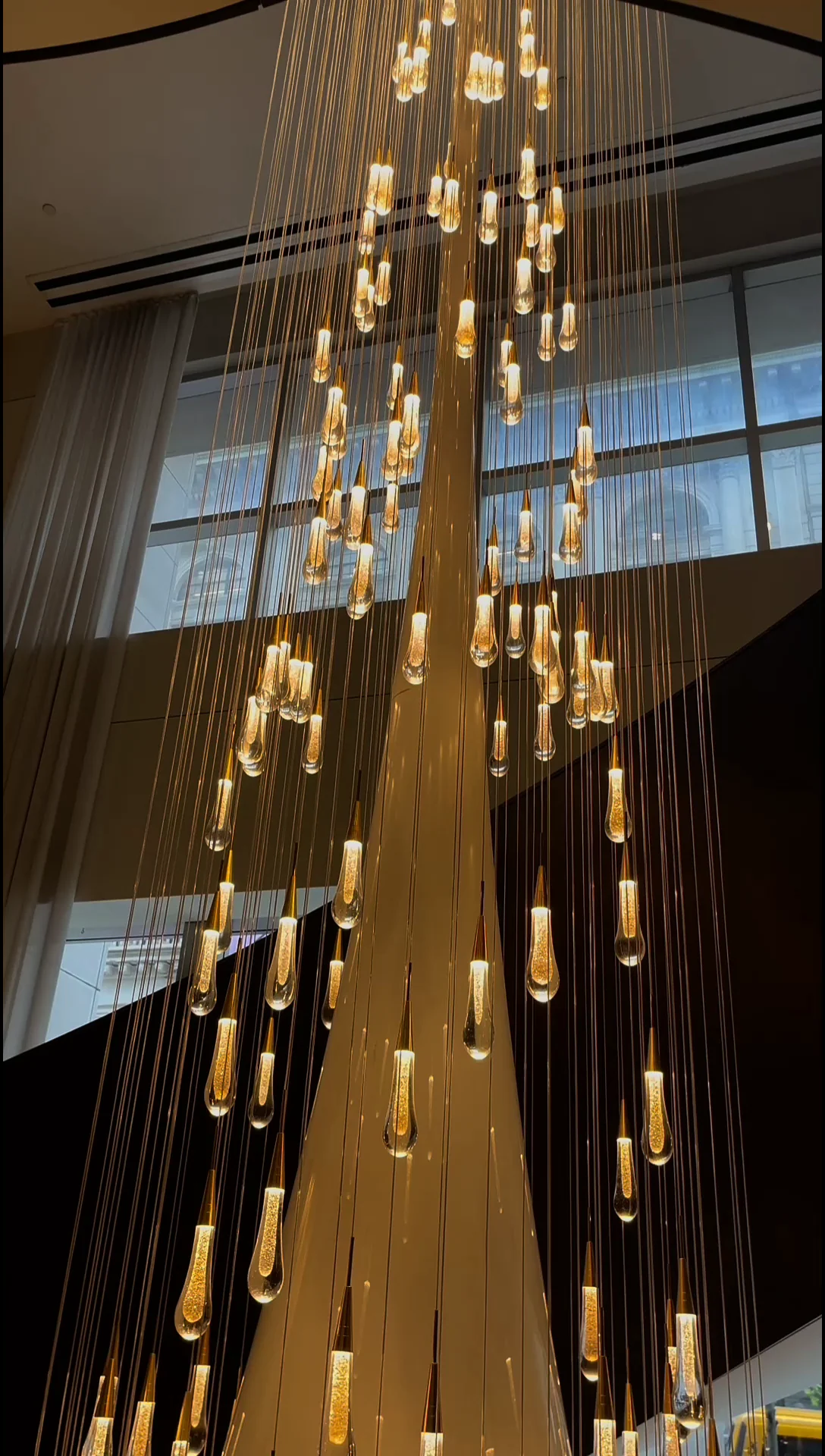 Modern Cascade Raindrop Round Spiral Crystal Chandelier for Staircase/Foyer - Image 5