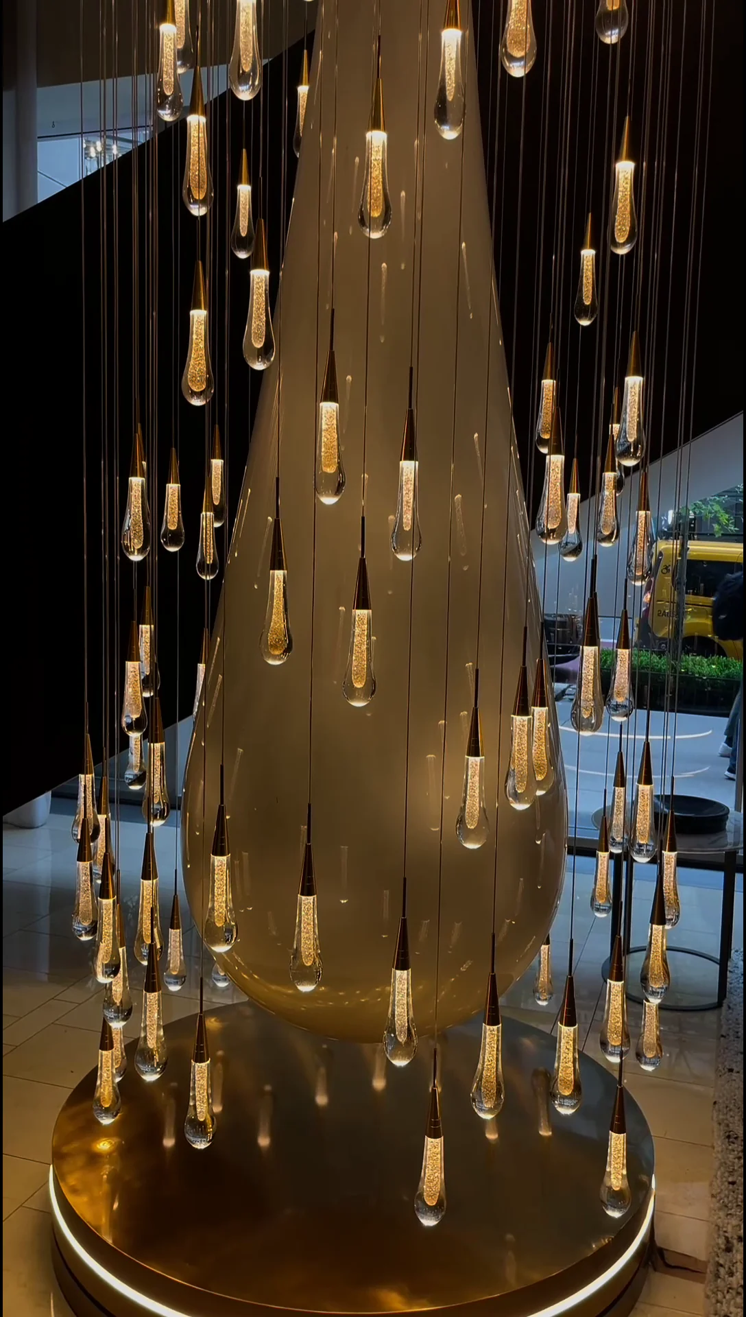 Modern Cascade Raindrop Round Spiral Crystal Chandelier for Staircase/Foyer - Image 7