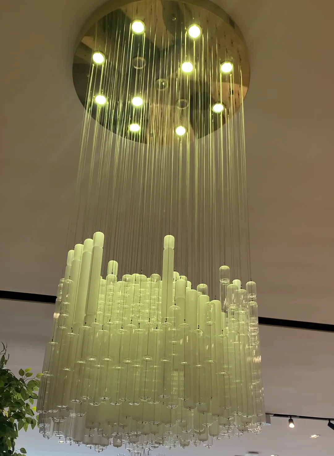 Modern Creative Art Design White&Transparent Tube  Chandelier for Staircase/Foyer/Living Room - Image 5