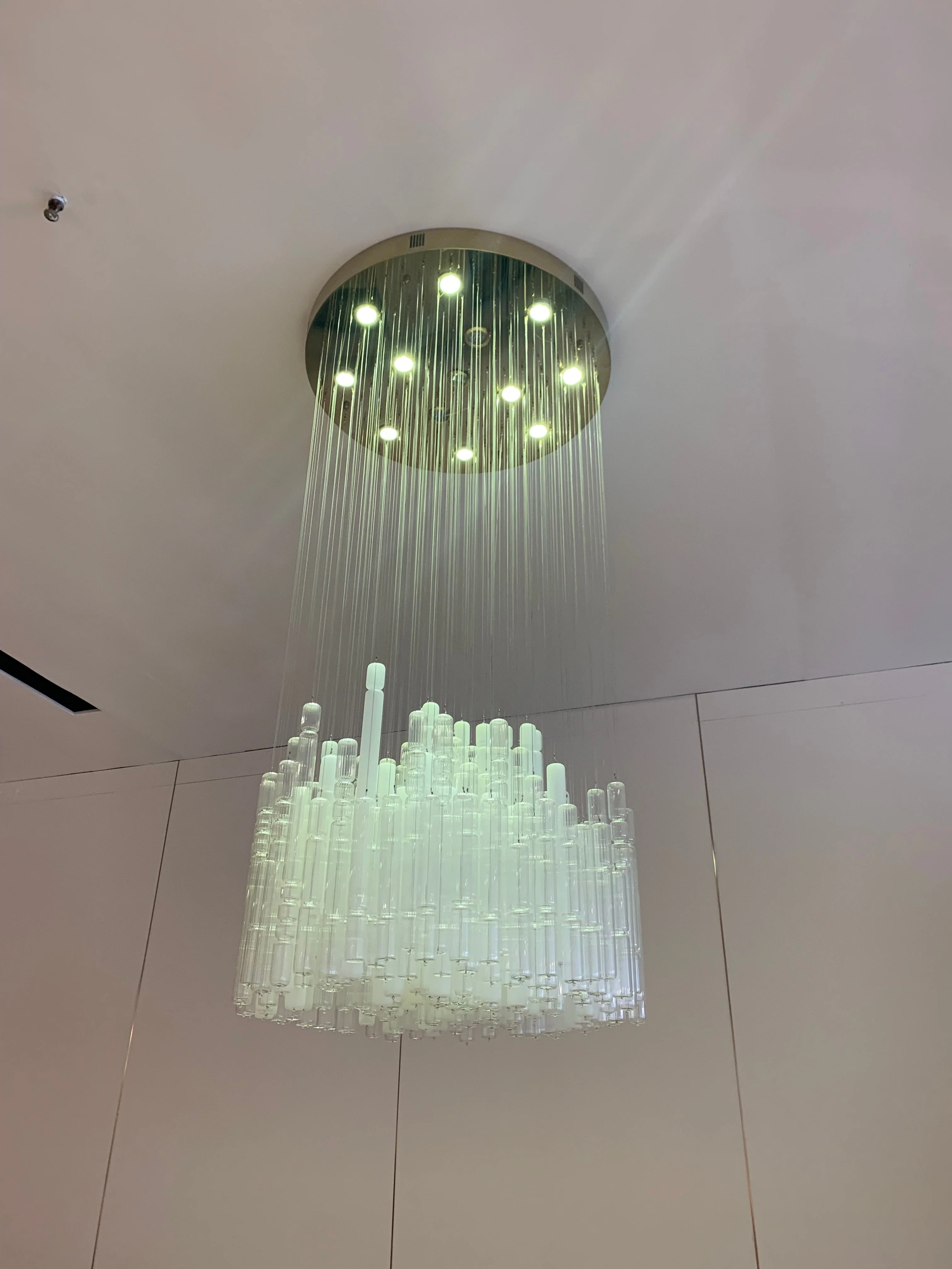 Modern Creative Art Design White&Transparent Tube  Chandelier for Staircase/Foyer/Living Room - Image 6