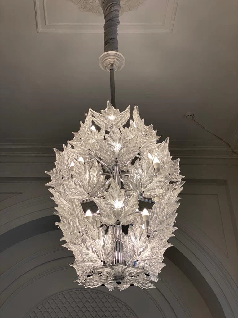 Modern Creative Clear Crystal Maple Leaf Chandelier for Living Room/Bedroom - Image 15