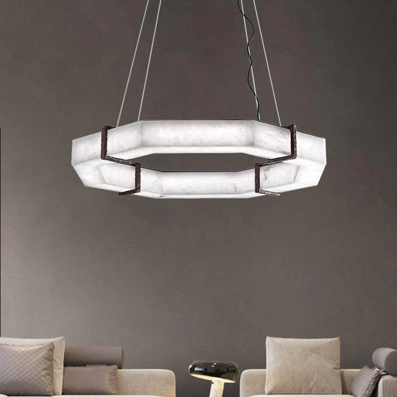 Modern Creative Retro Alabaster Chandelier - Image 2