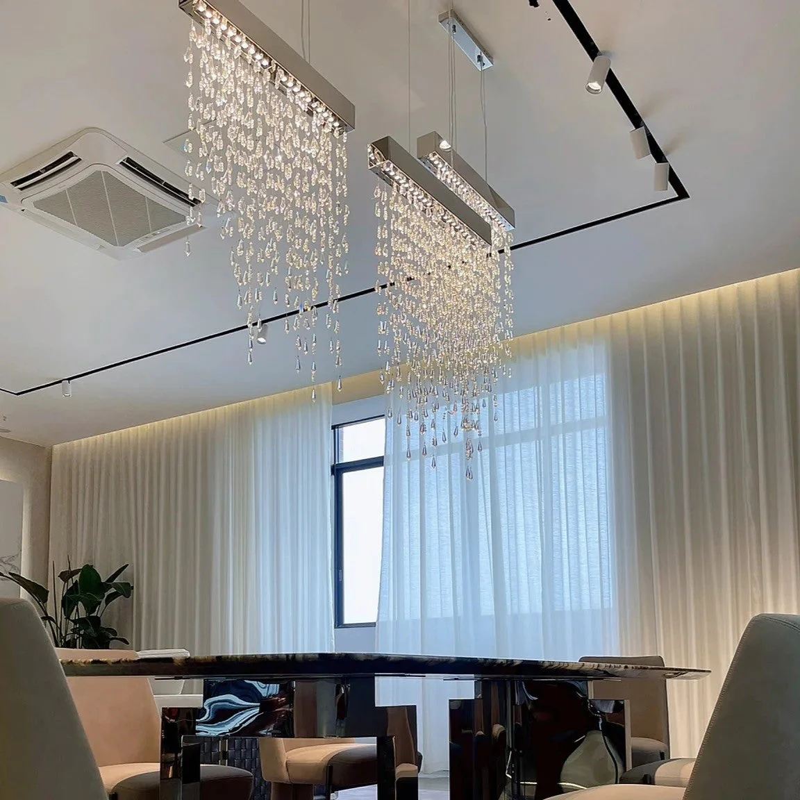 Modern Creative Waterfall Tassel Crystal Chandelier for Dining Room/Kitchen Island - Image 13