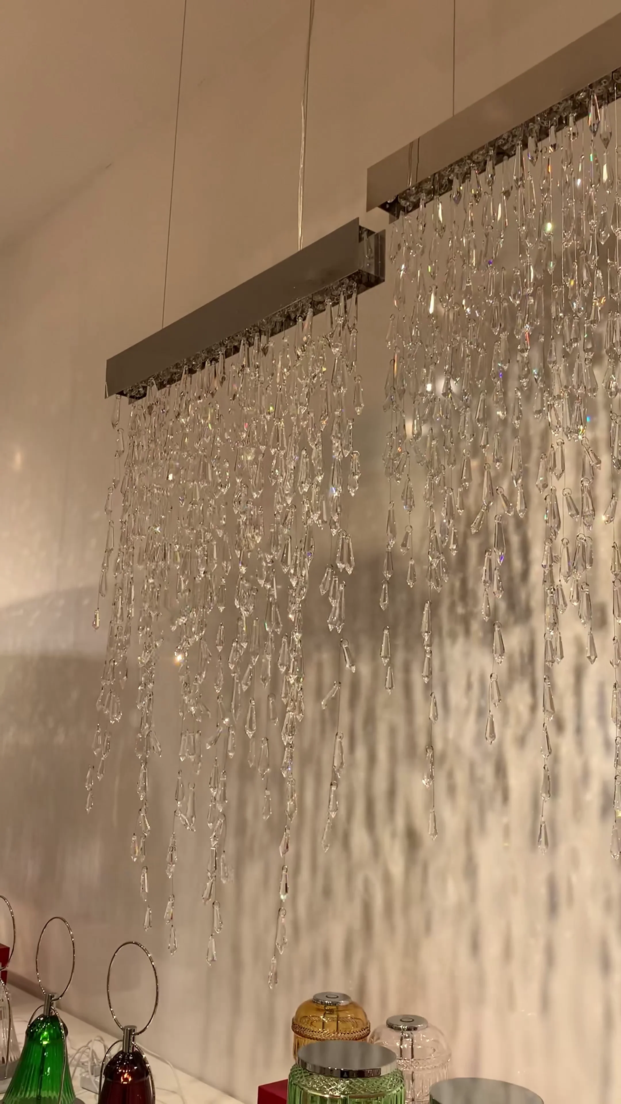 Modern Creative Waterfall Tassel Crystal Chandelier for Dining Room/Kitchen Island - Image 4