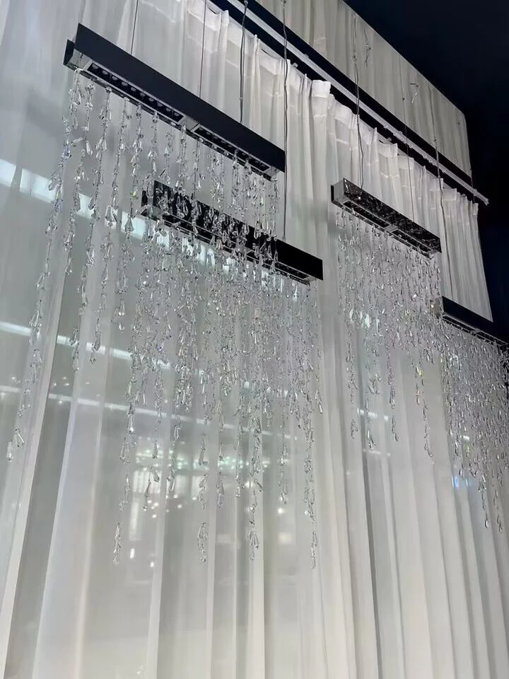 Modern Creative Waterfall Tassel Crystal Chandelier for Dining Room/Kitchen Island - Image 7