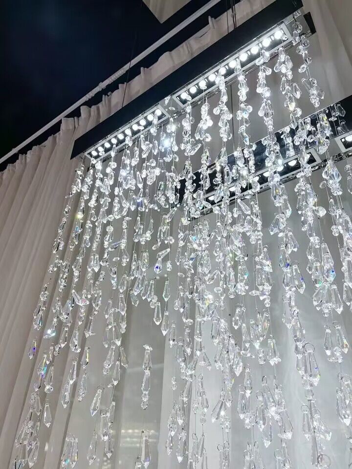 Modern Creative Waterfall Tassel Crystal Chandelier for Dining Room/Kitchen Island - Image 8