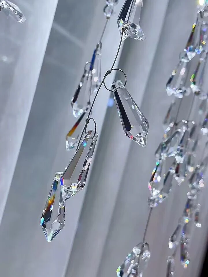 Modern Creative Waterfall Tassel Crystal Chandelier for Dining Room/Kitchen Island - Image 9