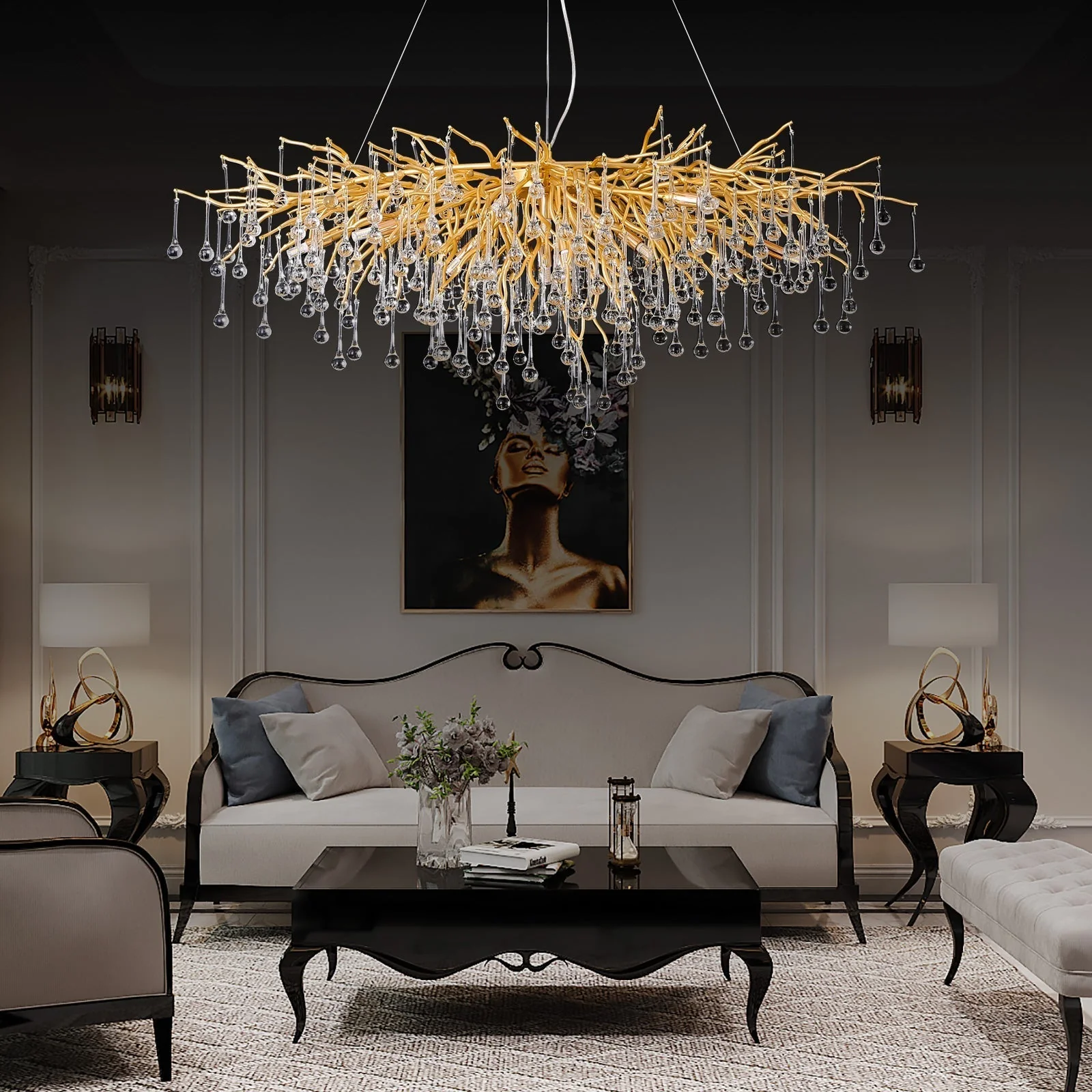 Doris Crystal Branch Chandelier - Image 2
