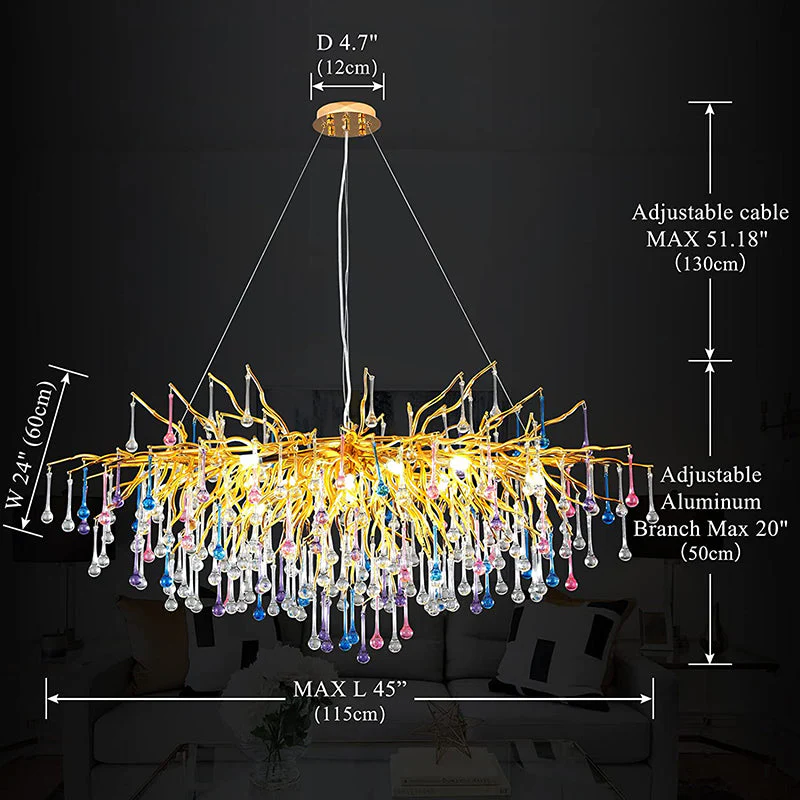 Doris Crystal Branch Chandelier - Image 20