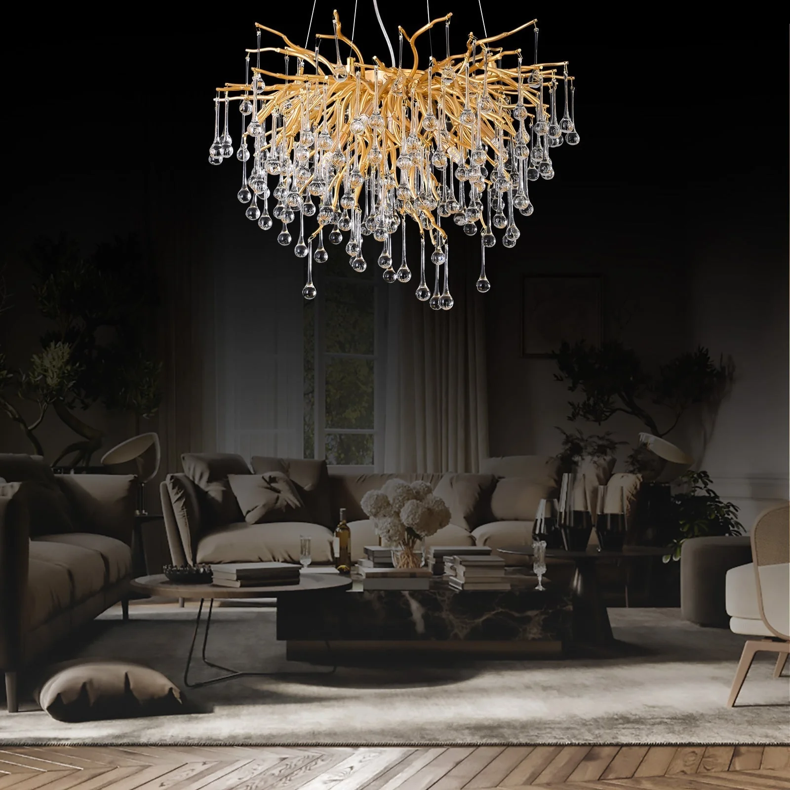 Doris Crystal Branch Chandelier - Image 7