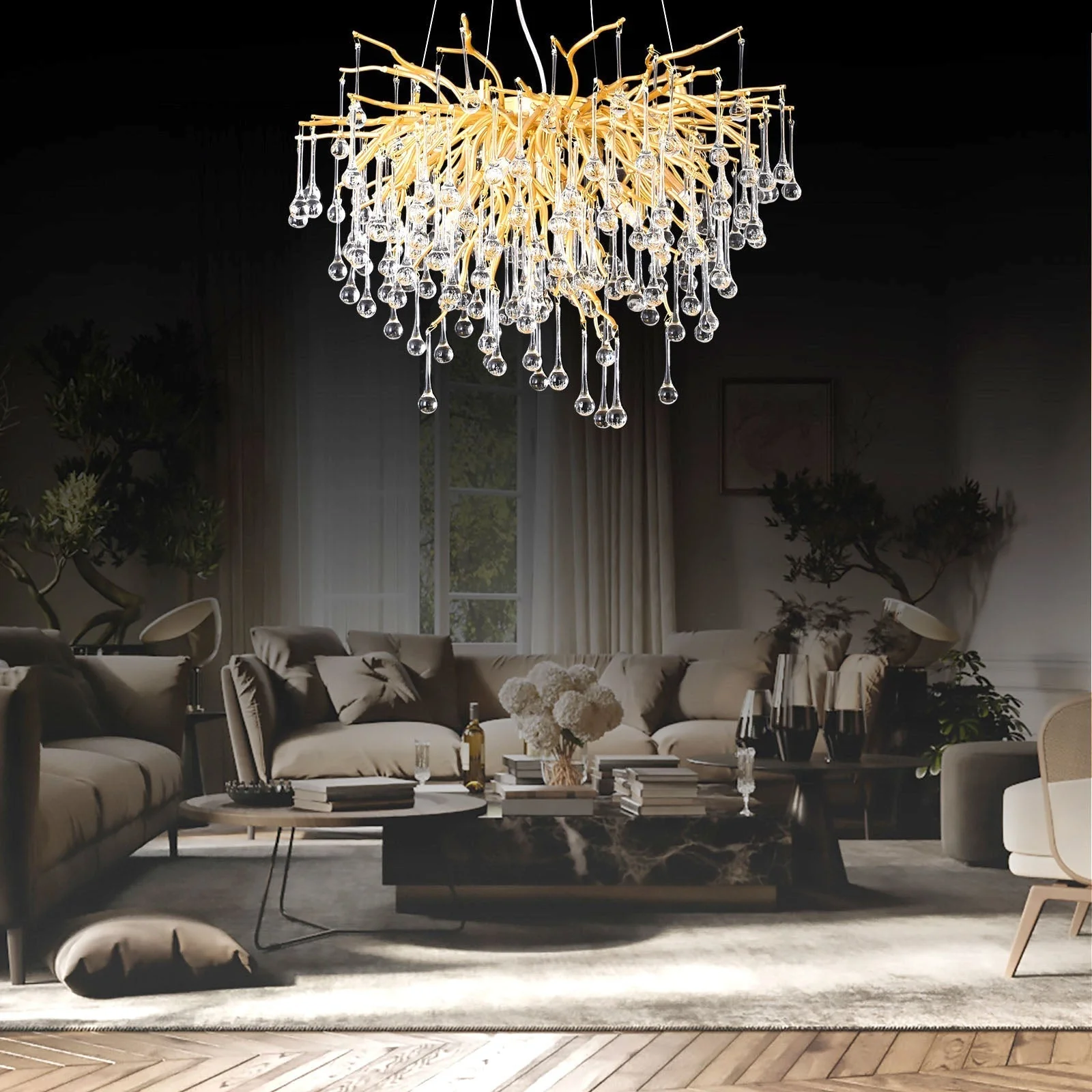 Doris Crystal Branch Chandelier - Image 8