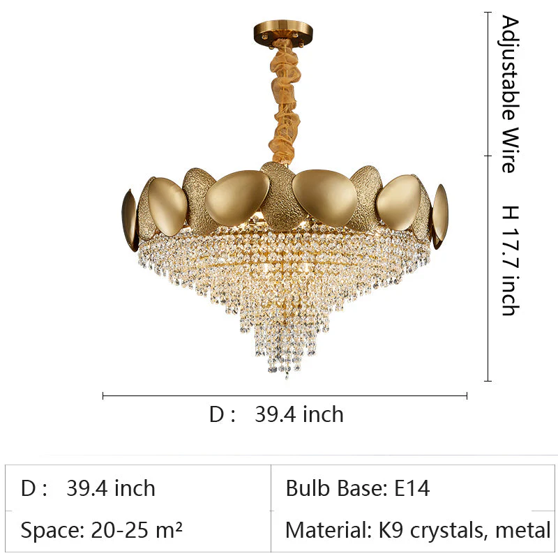 Modern Italian Style Crystal Tassel Chandelier - Image 13