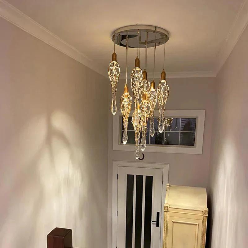 Stairwell Branch Strata Crystal Spiral Chandelier - Image 2