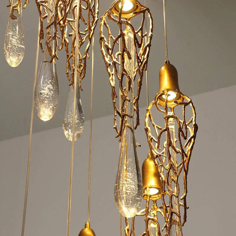 Stairwell Branch Strata Crystal Spiral Chandelier - Image 7